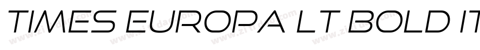 Times Europa LT Bold Italic字体转换